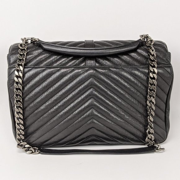 SOLD Saint Laurent Black Large College Bag - Picture 7 of 12